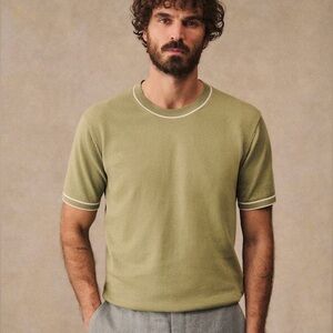 Sezane Corey Olive Green Short Sleeve Tee